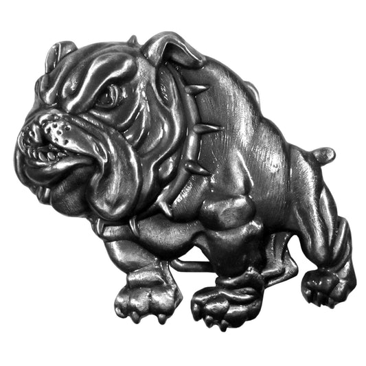 Bulldog Antiqued Belt Buckle - Siskiyou Buckle