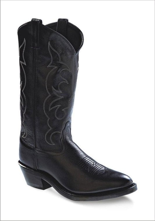 Old West Black Mens Cowboy Work Boot - Old West