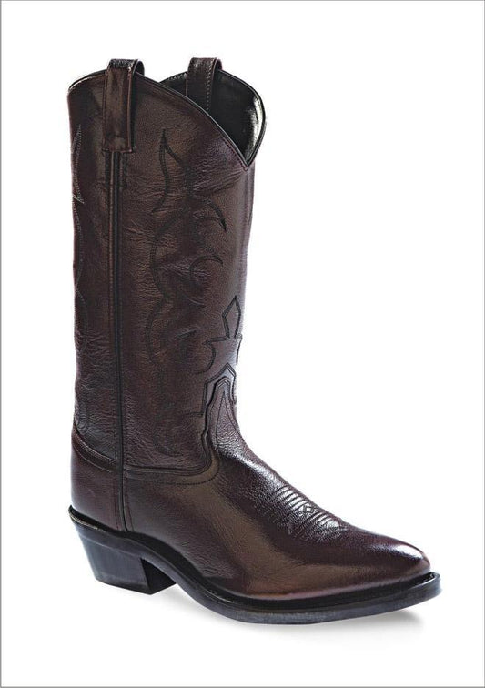 Old West Black Cherry Mens Cowboy Work Boot - Old West