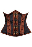 Daisy Corsets Top Drawer Black & Brown Steel Boned Underbust Corset