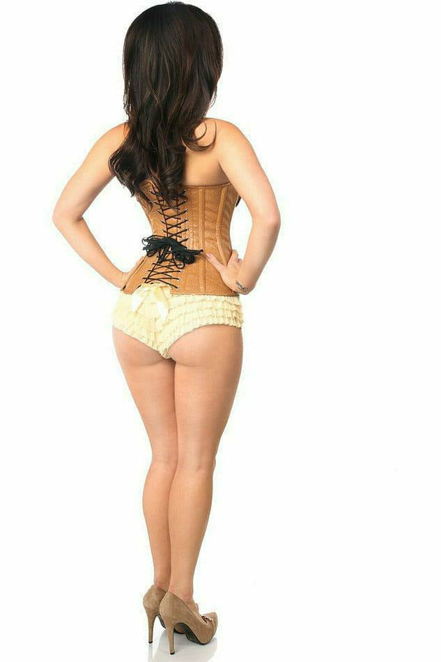 Daisy Corsets Top Drawer Faux Leather Steel Boned Ren Faire Corset - Flyclothing LLC