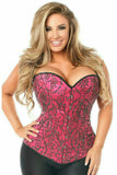 Daisy Corsets Top Drawer Elegant Fuchsia Embroidered Steel Boned Corset - Flyclothing LLC