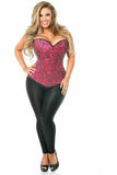 Daisy Corsets Top Drawer Elegant Fuchsia Embroidered Steel Boned Corset - Flyclothing LLC