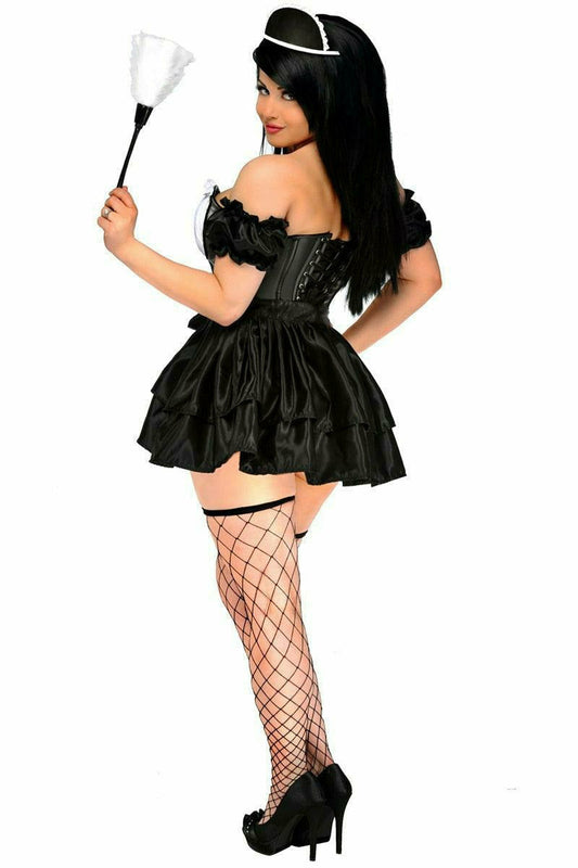 Daisy Corsets Top Drawer 4 PC French Maid Costume - Flyclothing LLC