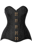 Daisy Corsets Top Drawer CURVY Black Brocade Double Steel Boned Overbust Corset