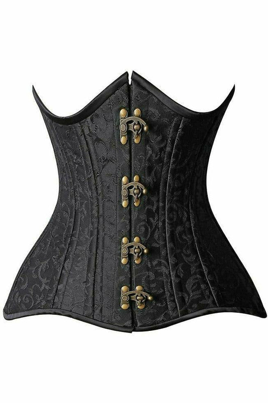 Daisy Corsets Top Drawer CURVY Brocade Double Steel Boned Under Bust Corset