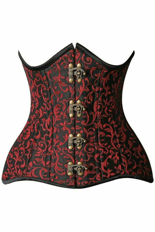 Daisy Corsets Top Drawer CURVY Brocade Double Steel Boned Under Bust Corset