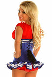 Daisy Corsets Top Drawer Royal Blue Pin-Up Underbust Corset - Flyclothing LLC