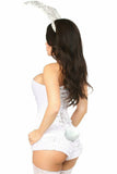 Daisy Corsets Top Drawer 4 PC White Bunny Corset Costume - Flyclothing LLC