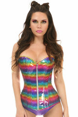 Daisy Corsets Top Drawer Rainbow Glitter Steel Boned Corset