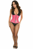 Daisy Corsets Top Drawer Bubblegum Pink Patent PVC Steel Boned Under Bust Corset - Flyclothing LLC