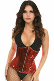 Daisy Corsets Top Drawer Red Metallic Steel Boned Under Bust Corset