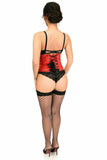 Daisy Corsets Top Drawer Red Satin Steel Boned Mini Cincher - Flyclothing LLC