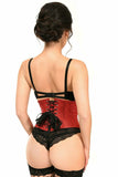 Daisy Corsets Top Drawer Cherry Bomb Glitter Steel Boned Mini Cincher - Flyclothing LLC