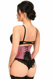 Daisy Corsets Top Drawer Fierce Fuchsia Glitter Steel Boned Mini Cincher - Flyclothing LLC