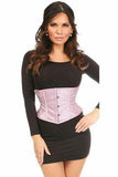 Top Drawer Posh Pink Glitter Steel Boned Mini Cincher - Flyclothing LLC