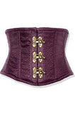 Daisy Corsets Top Drawer Plum Brocade Steel Boned Mini Cincher w/Clasps