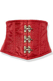 Daisy Corsets Top Drawer Wine Brocade Steel Boned Mini Cincher w/Clasps