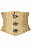 Daisy Corsets Top Drawer Gold Brocade Steel Boned Mini Cincher w/Clasps