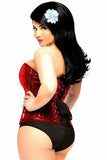 Daisy Corsets Top Drawer Red Sequin Steel Boned Corset - Flyclothing LLC