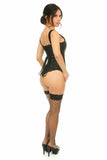 Daisy Corsets Top Drawer Black Satin Steel Boned Corset w/Straps - Flyclothing LLC