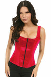 Daisy Corsets Top Drawer Red Satin Steel Boned Corset w/Straps - Flyclothing LLC