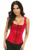 Daisy Corsets Top Drawer Red Satin Steel Boned Uniforming Corset w/Straps