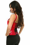 Daisy Corsets Top Drawer Red Satin Steel Boned Uniforming Corset w/Straps - Flyclothing LLC