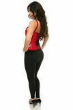 Daisy Corsets Top Drawer Red Satin Steel Boned Corset w/Straps - Flyclothing LLC