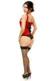 Daisy Corsets Top Drawer Red Satin Steel Boned Corset w/Straps - Flyclothing LLC