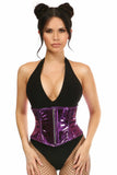 Daisy Corsets Top Drawer Purple Metallic Steel Boned Mini Cincher