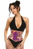 Daisy Corsets Top Drawer Rainbow Gold Holo Steel Boned Mini Cincher