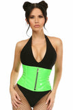 Daisy Corsets Top Drawer Neon Green Patent Steel Boned Mini Cincher