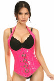 Daisy Corsets Top Drawer Steel Boned Hot Pink Patent PVC Vinyl Underbust Corset Top