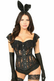 Daisy Corsets Top Drawer 4 PC Sheer Lace Bunny Corset Costume - Flyclothing LLC