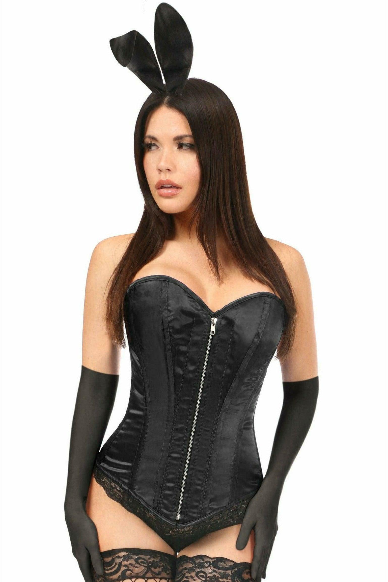 Top Drawer 4 PC Satin Bunny Corset Costume - Flyclothing LLC