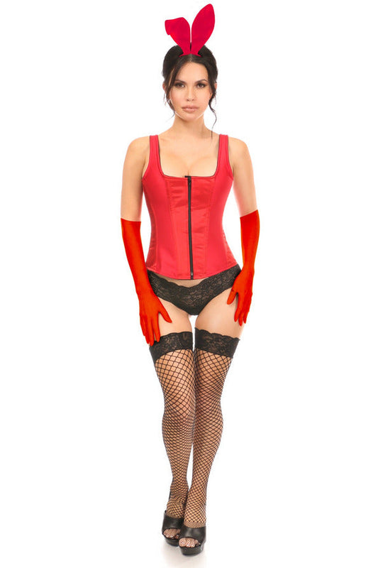 Daisy Corsets Top Drawer 4 PC Classic Red Bunny Corset Costume