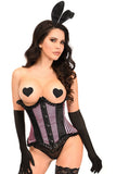 Daisy Corsets Top Drawer 4 PC Pink Burlesque Bunny Corset Costume - Flyclothing LLC