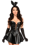 Daisy Corsets Top Drawer 4 PC Faux Leather Bunny Corset Dress Costume - Flyclothing LLC