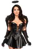 Daisy Corsets Top Drawer 4 PC Faux Leather Dark Angel Corset Dress Costume - Flyclothing LLC