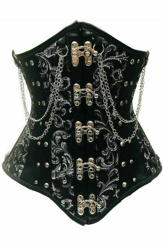 Daisy Corsets Top Drawer Steel Boned Underbust Corset w/Chains and Clasps