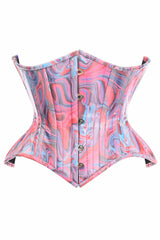 Daisy Corsets Top Drawer Retro Swirl Steel Boned Curvy Cut Underbust Cincher Corset