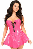 Daisy Corsets Top Drawer Hot Pink Patent Steel Boned Corseted Dress