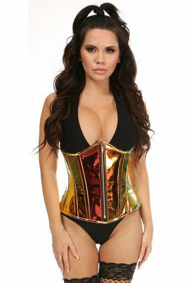 Daisy Corsets Top Drawer Sunset Holo Steel Boned Underbust Corset