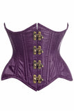 Daisy Corsets Top Drawer Double Steel Boned Plum Brocade Curvy Underbust Corset