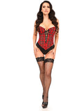 Daisy Corsets Top Drawer Red Plaid Steel Boned Lace-Up Bustier - Flyclothing LLC