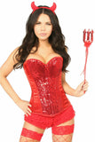 Daisy Corsets Top Drawer 4 PC Sexy Devil Corset Costume - Flyclothing LLC