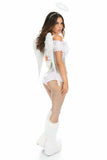 Daisy Corsets Top Drawer 5 PC Silver Holo Angel Corset Costume - Flyclothing LLC