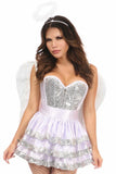 Daisy Corsets Top Drawer 4 PC Sequin Angel Corset Costume - Flyclothing LLC