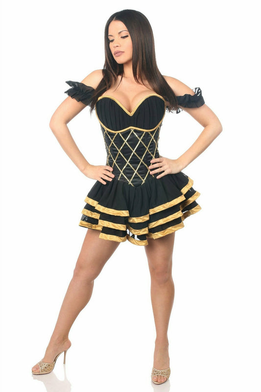 Daisy Corsets Top Drawer Steel Boned Egyptian Corseted Dress